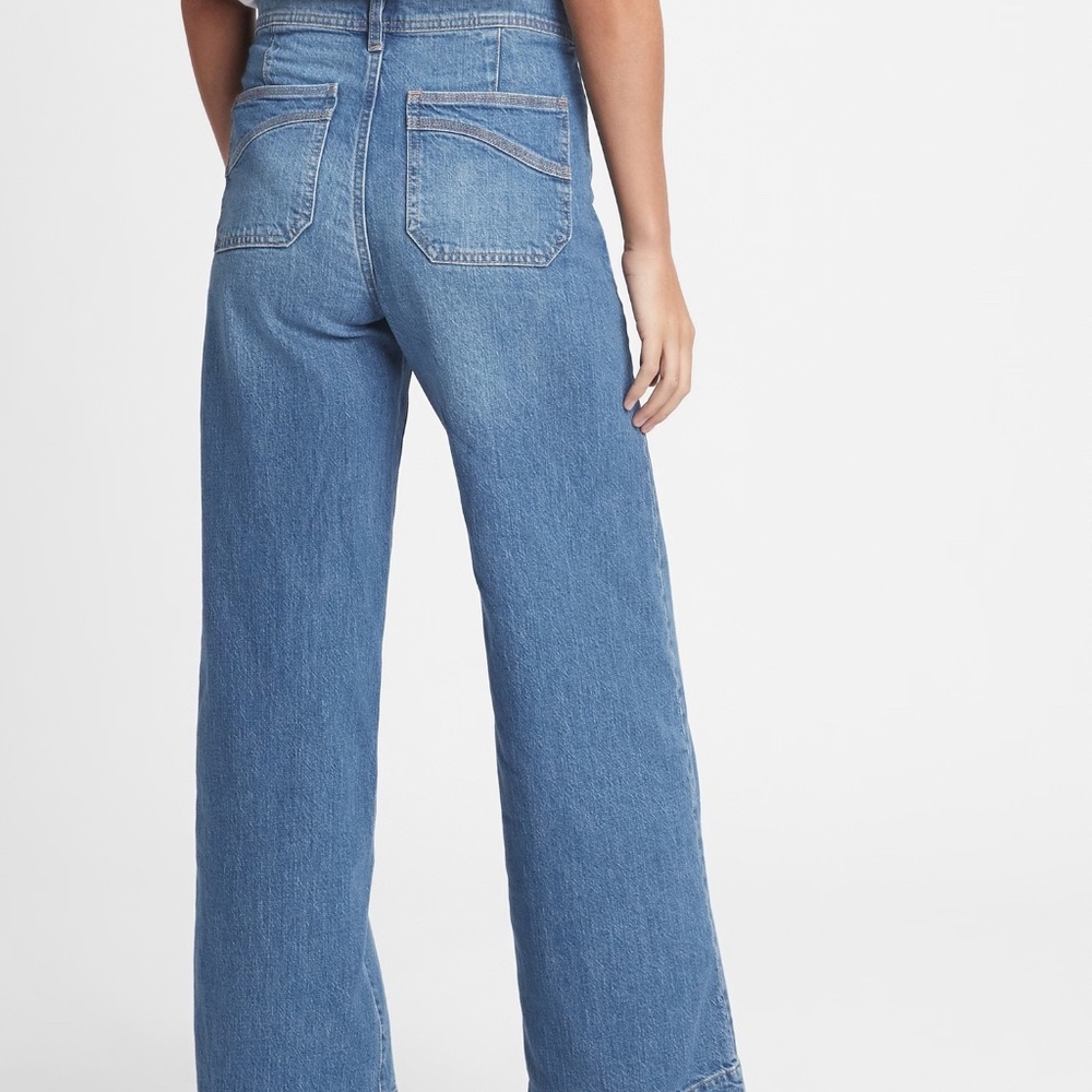Gap Wide Leg Sky High Light Wash Jeans Size 6 Regular